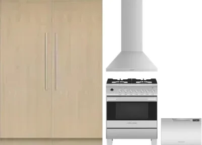 5 Piece Package Includes Refrigerator, Freezer, Range, Hood And Dishwasher